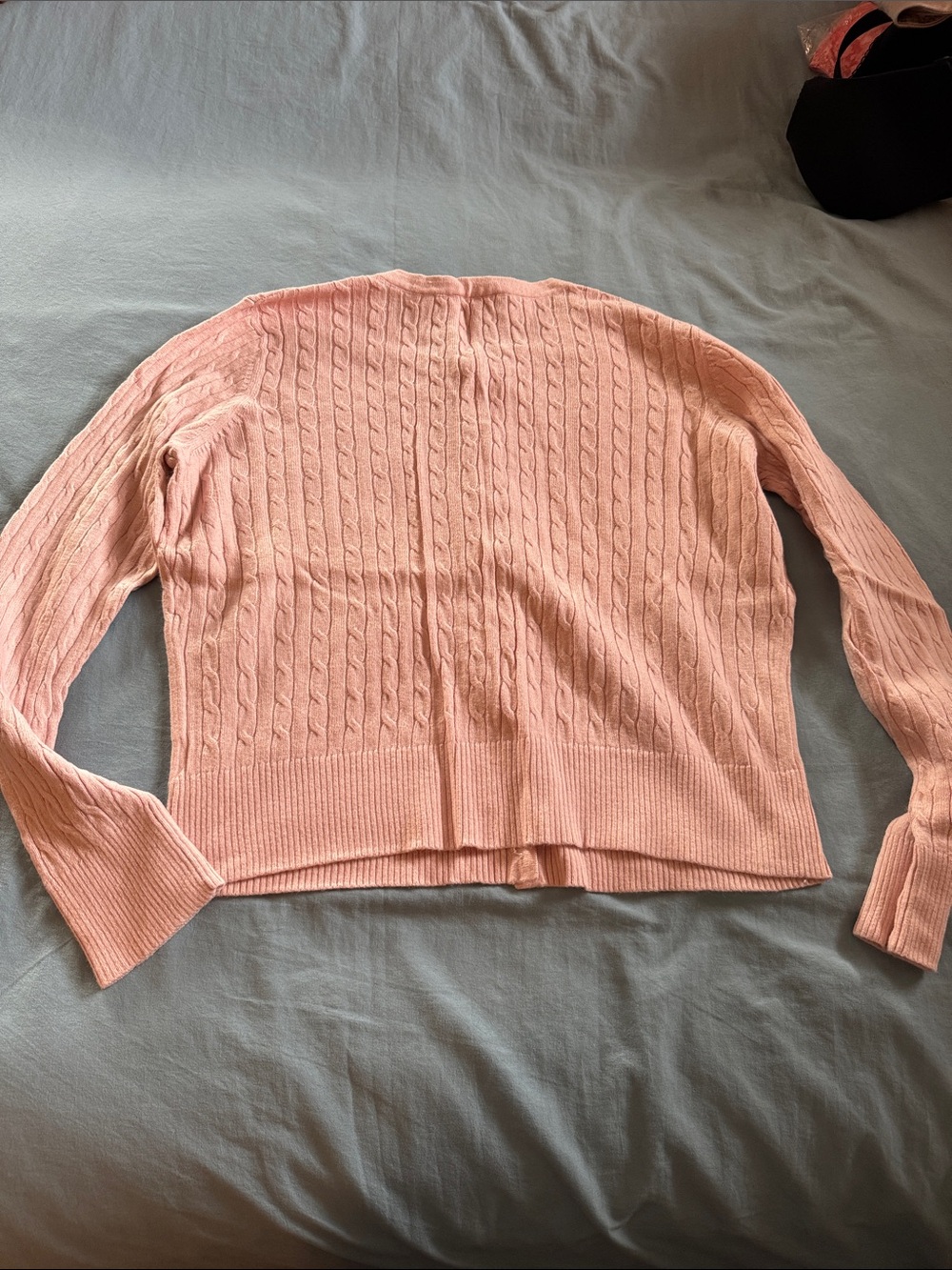 Merona Light Pink Cable Knit Button-Up Cardigan - Picture 3 of 4